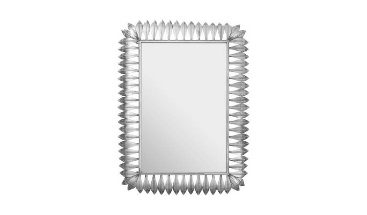 Orsina Merlin Leaf Frame Wall Mirror – Silver