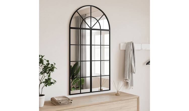 Walplus Iron Wall Mirror - Black - 60 x 110 cm