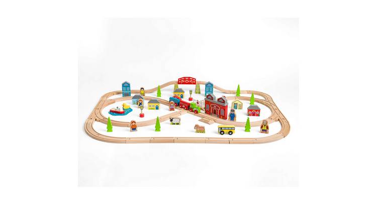 Bigjigs Rail Town and Country Train Set - 3 Years +