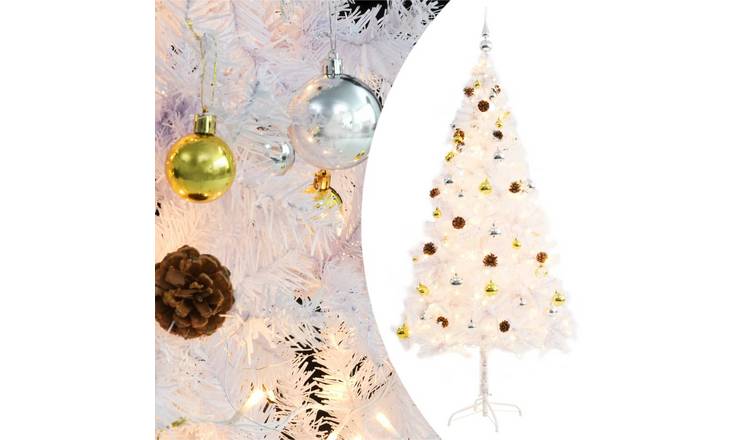 Walplus 200 LED Lights Artificial Christmas Tree - White - 180 cm