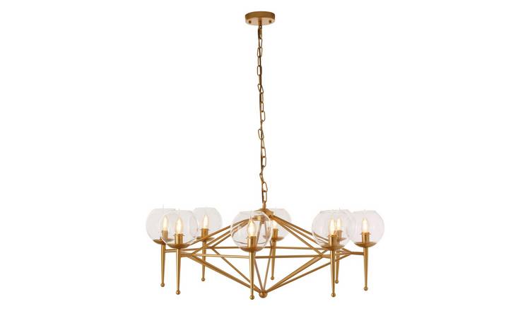 Orsina Abira 8 Arm Geo Pendant Lamp - Gold