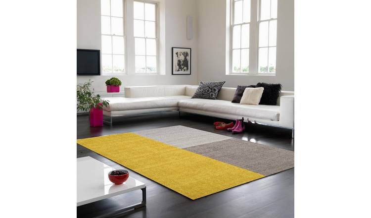 Mega Flooring Yellow Handmade Geometric Rug - 120 x 170cm