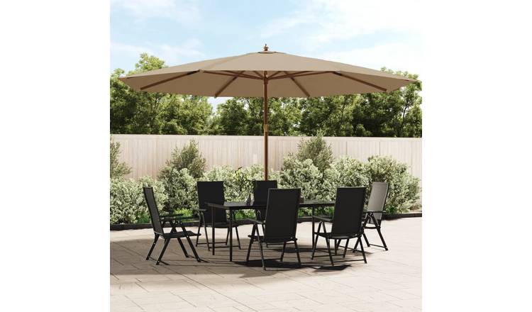 Walplus Garden Parasol - Taupe - 400 x 273 cm