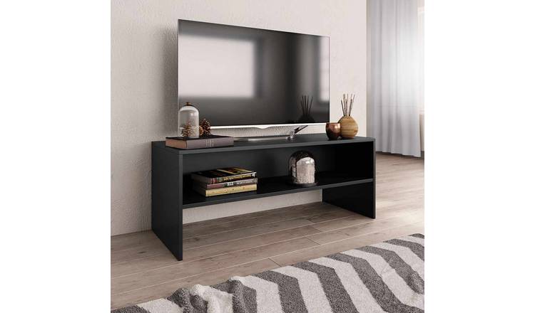 Walplus Engineered Wood TV Cabinet - Black - 100 x 40 x 40 cm