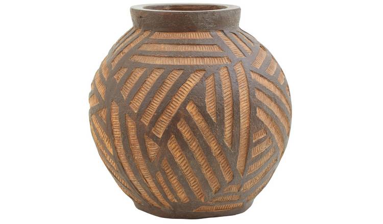 Orsina Darnell Round Vase - Brown