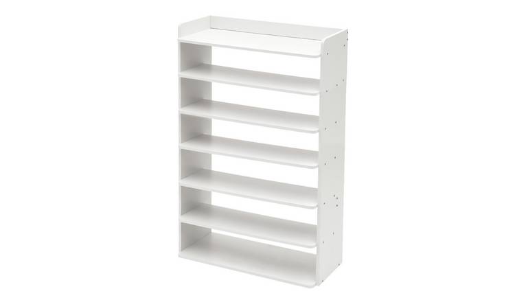 Living and Home 7 Shelf Hallway Shoe Rack - Warm White