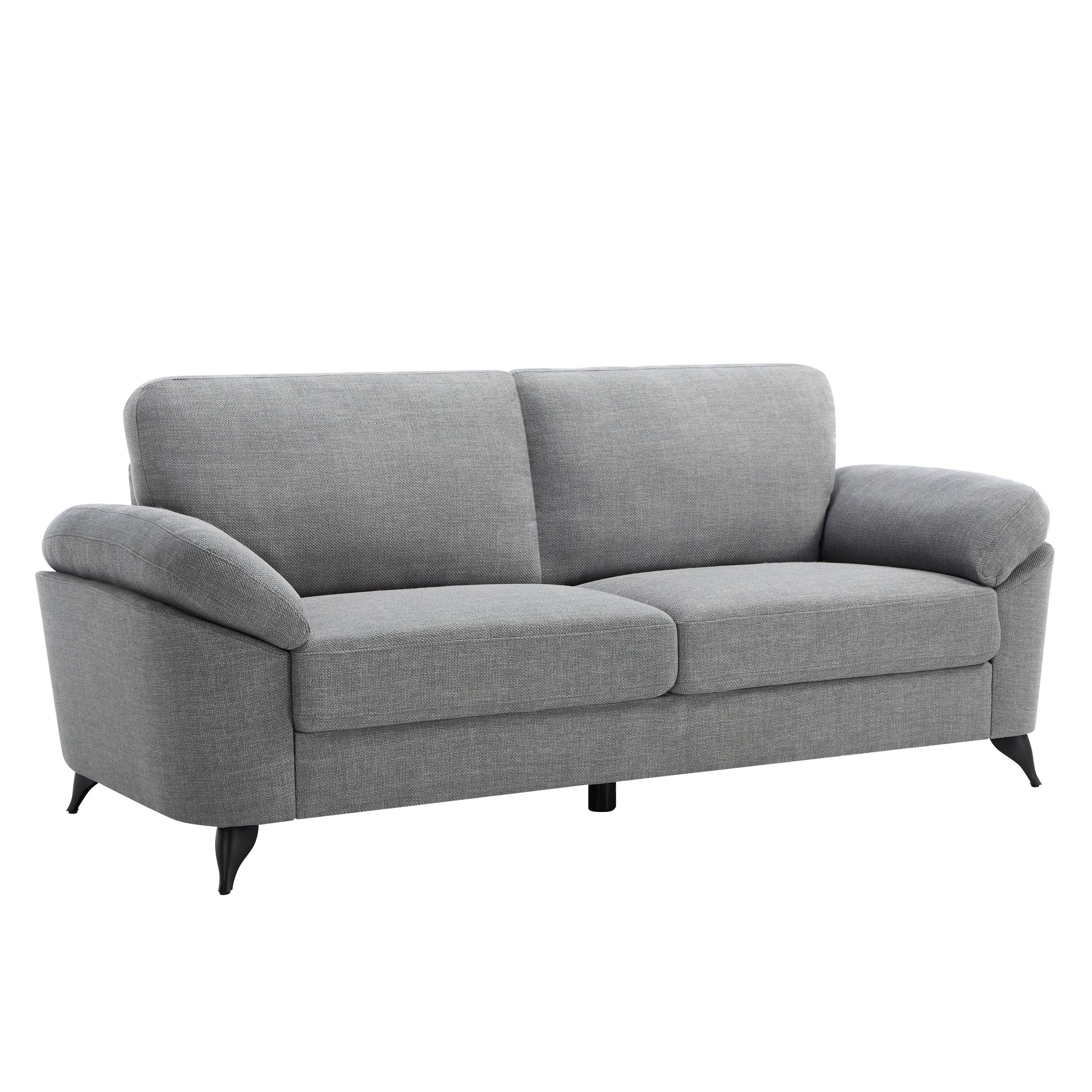 Furniture Online Malmo Scandi Style Linen 1+3 Seater Sofa Set - Grey - Image 2