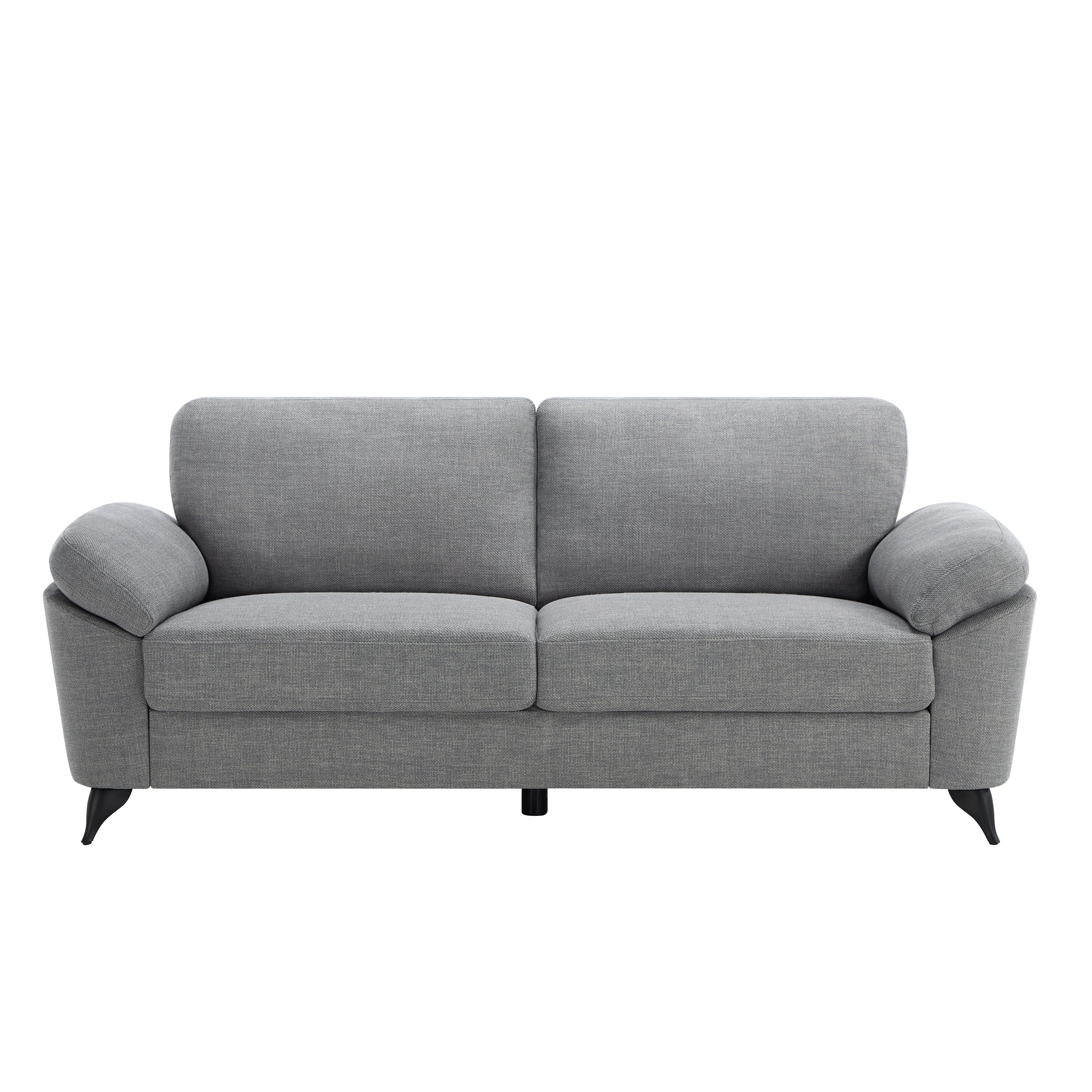 Furniture Online Malmo Scandi Style Linen 1+3 Seater Sofa Set - Grey - Image 3