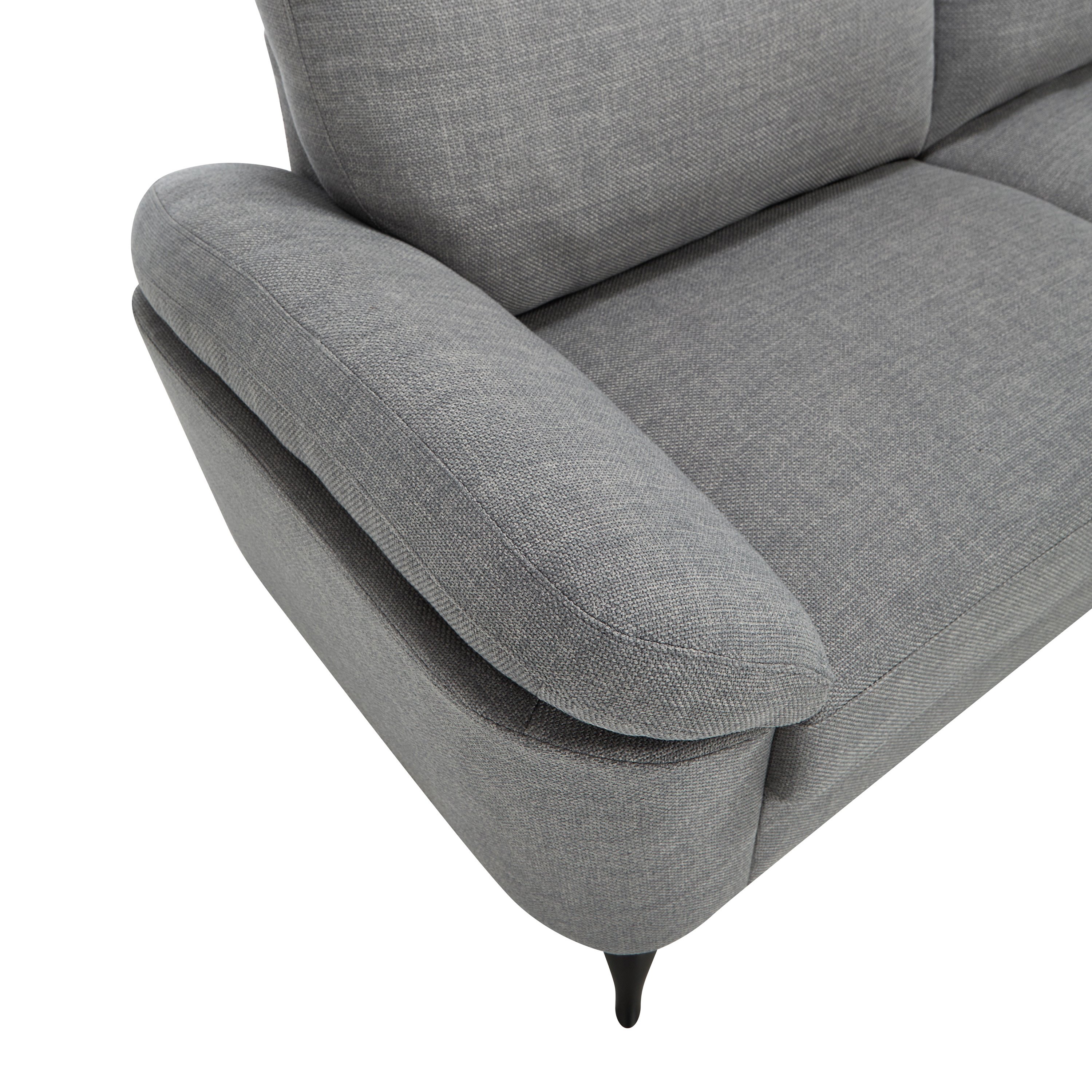 Furniture Online Malmo Scandi Style Linen 1+3 Seater Sofa Set - Grey - Image 4