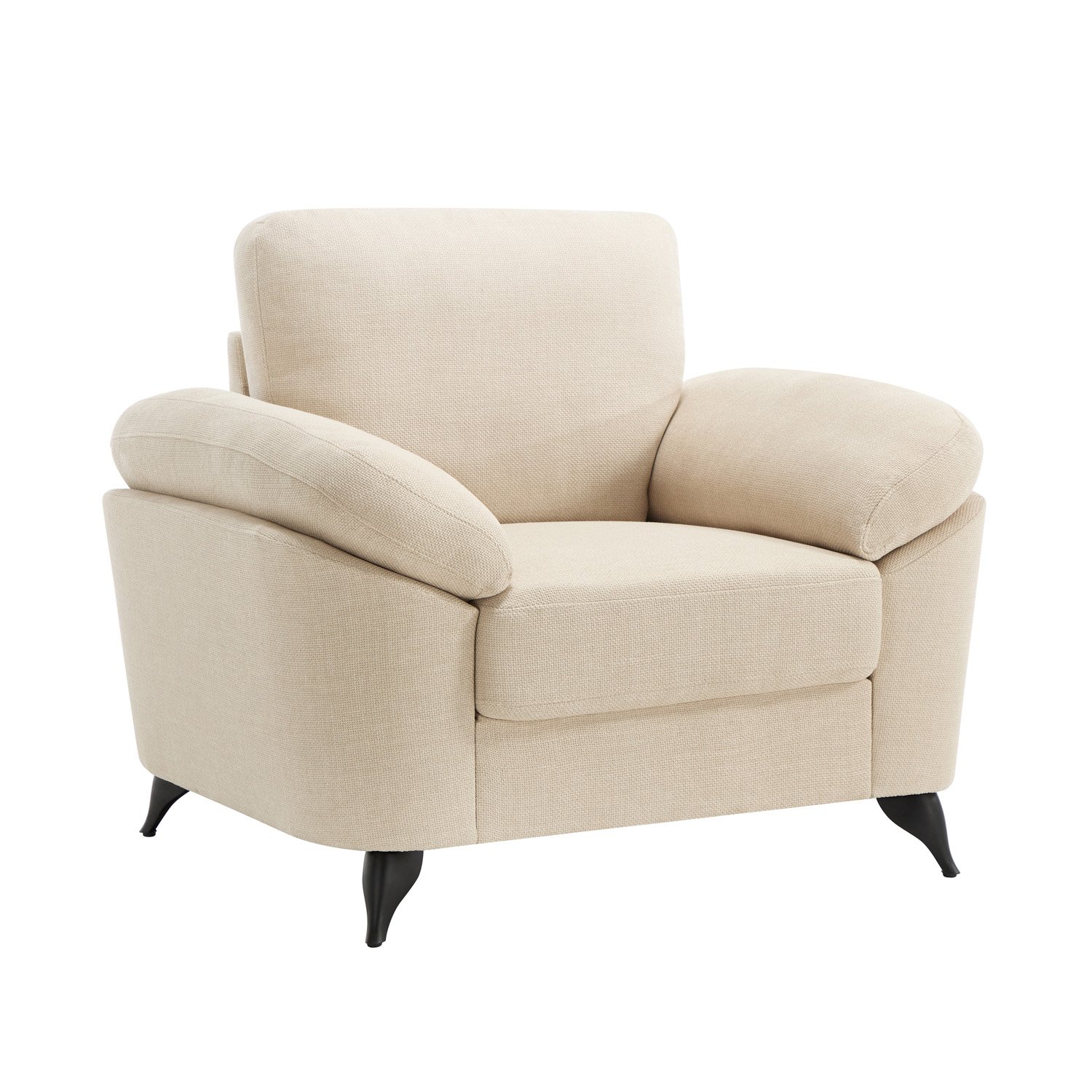 Furniture Online Malmo Scandi Style Linen 1+3 Seater Sofa Set - Grey - Image 5