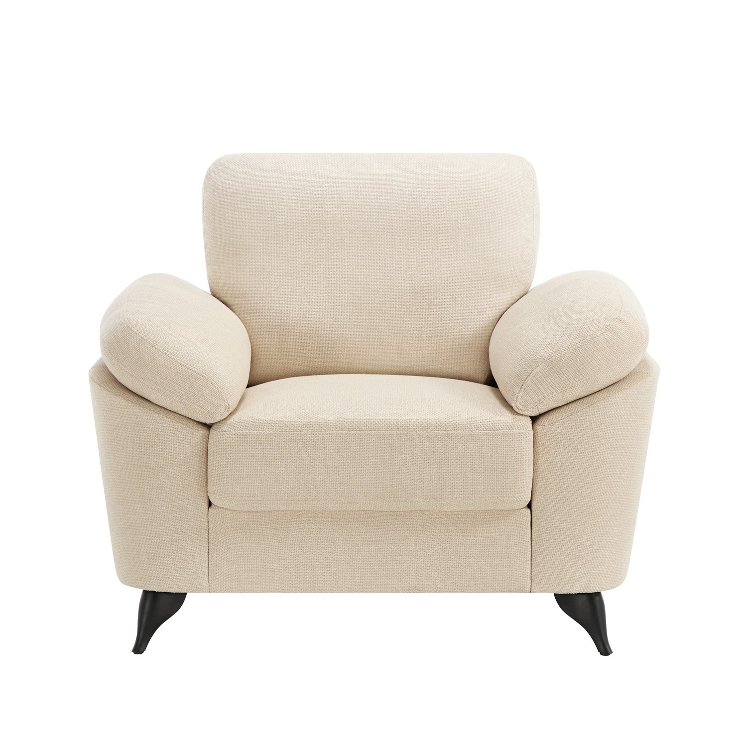 Furniture Online Malmo Scandi Style Linen 1+3 Seater Sofa Set - Grey - Image 6