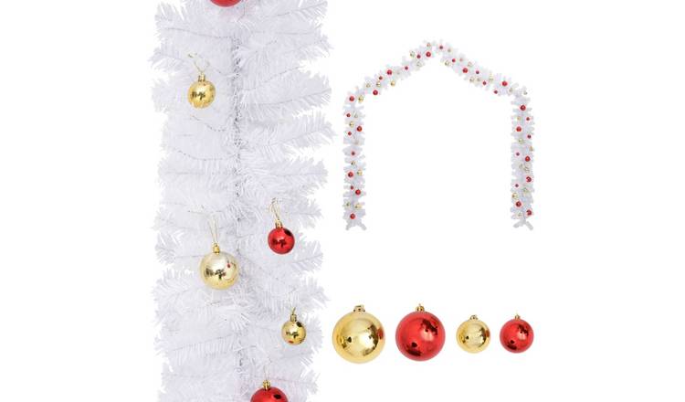 Walplus PVC Christmas Garland - White - 1000 x 24 cm