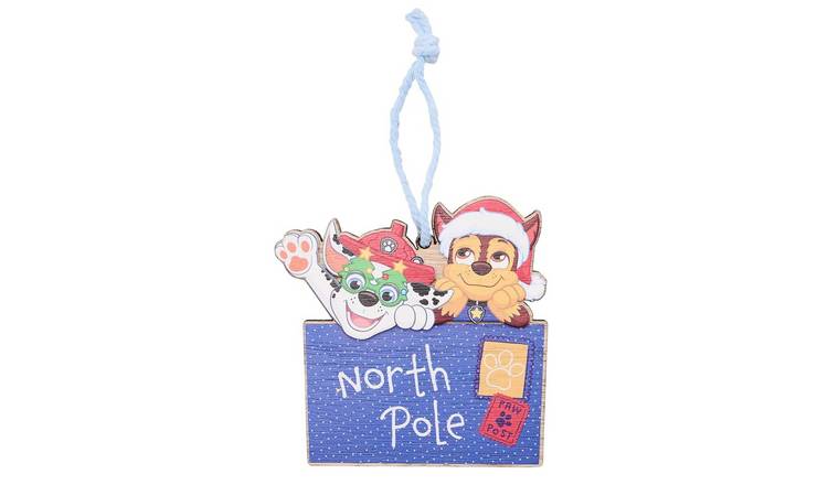 Widdop Paw Patrol Wooden Christmas Hanging Decoration - Multi