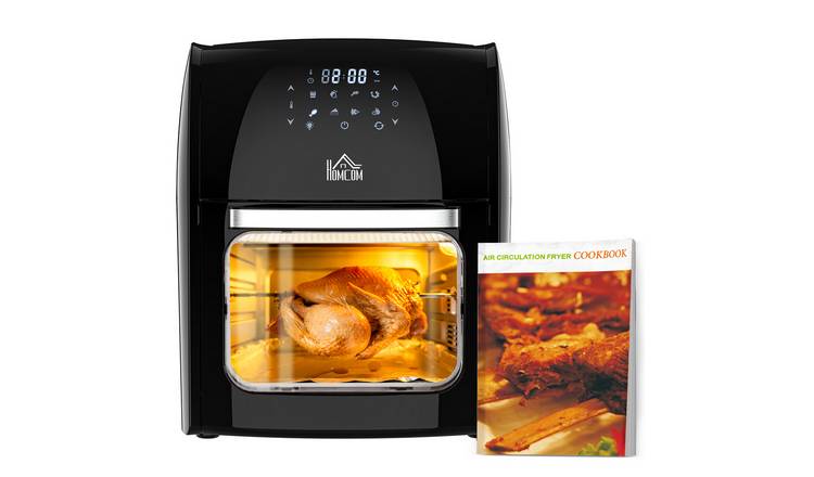 HOMCOM 12L 8 in 1 Digital Air Fryer Oven with Roast - Black