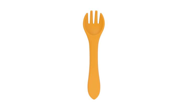 Tiny Dining Baby Silicone Weaning Fork - Ochre