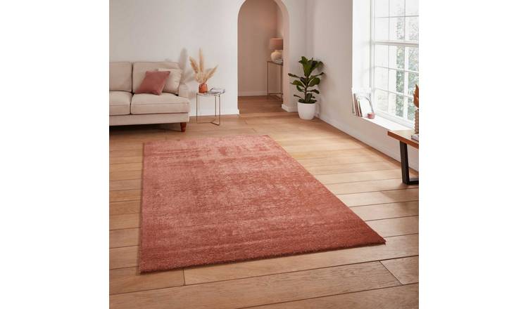 Mega Flooring Orange Shaggy Plain Rug - 160 x 230cm