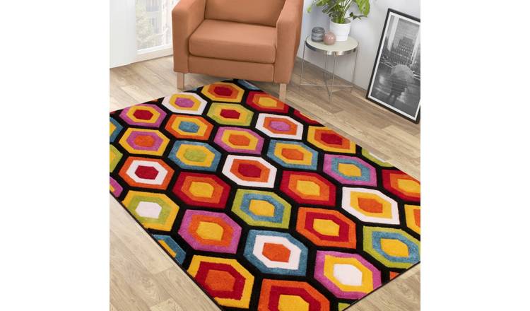 Mega Flooring Multi Modern Geometric Rug - 160 x 230cm