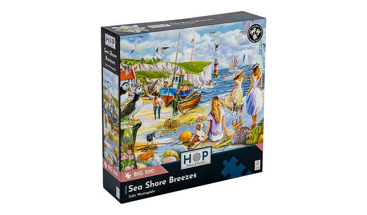 The House of Puzzles Sea Shore Breezes BIG 500 Piece Jigsaw Puzzle