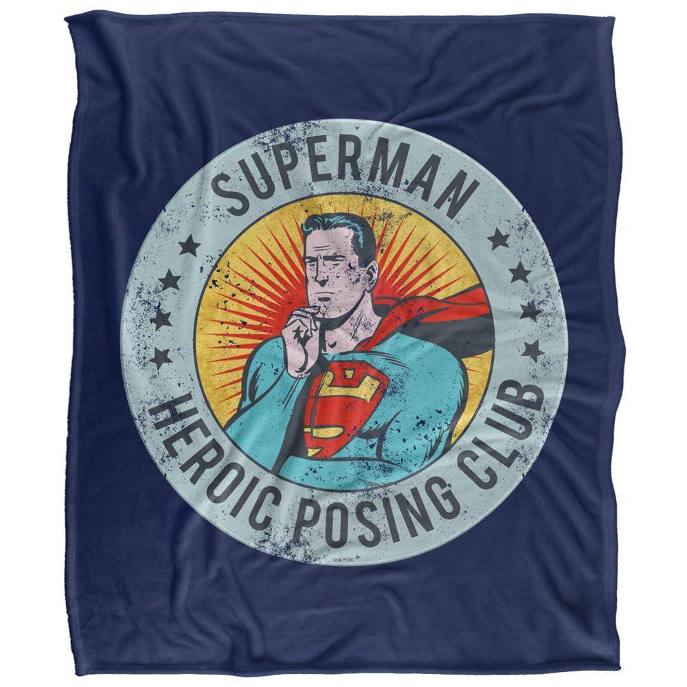 Superman Heroic Posing Club Blanket - 147cm x 91cm - Image 1