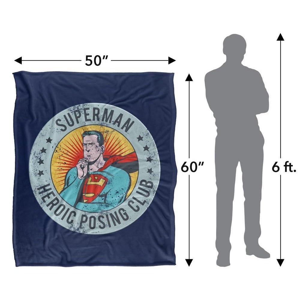 Superman Heroic Posing Club Blanket - 147cm x 91cm - Image 4