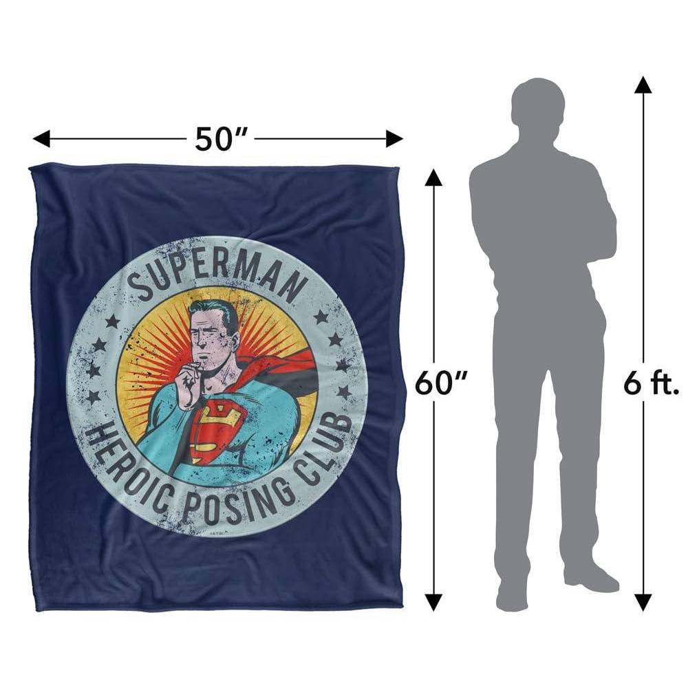 Superman Heroic Posing Club Blanket - 147cm x 91cm - Image 4