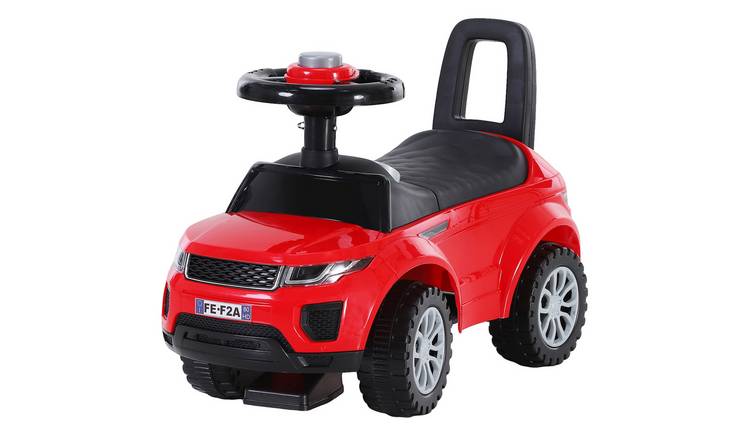 HOMCOM 3 in 1 Horn Steering Under Seat Storage Kids Sliding Car - Red