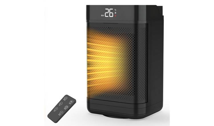 Air Pro 10in Portable Electric Space Heater with LED Display & 12H Timer - Black