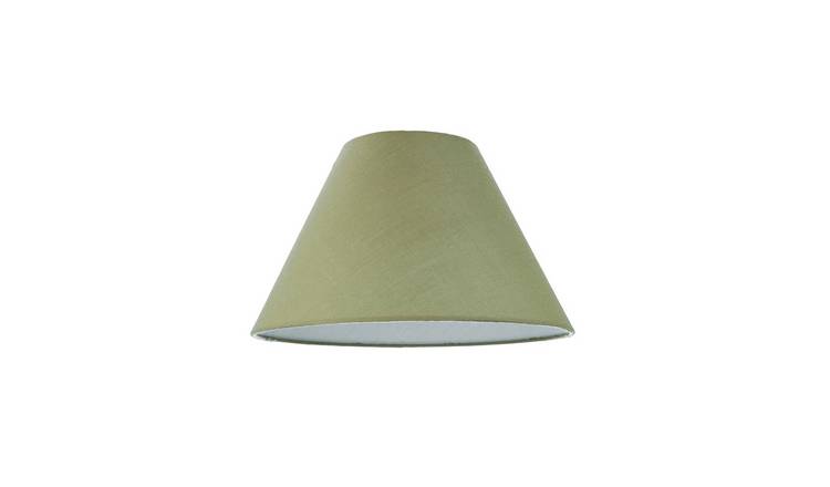 Happy Homewares Olive Green Cotton Fabric Coolie Lampshade - 20cm