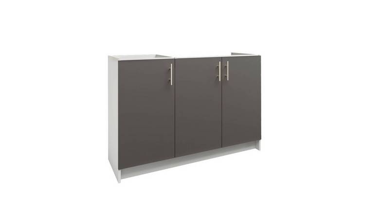 JD Greta 1200mm Sink Cabinet with 3 Doors - Dark Grey Matt