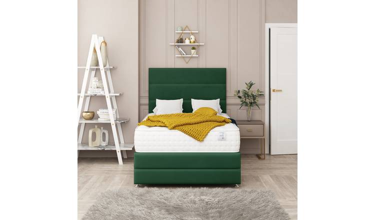 Bed Choices Valencia King 4 Drawer 26" Headboard Divan Bed Set - Green