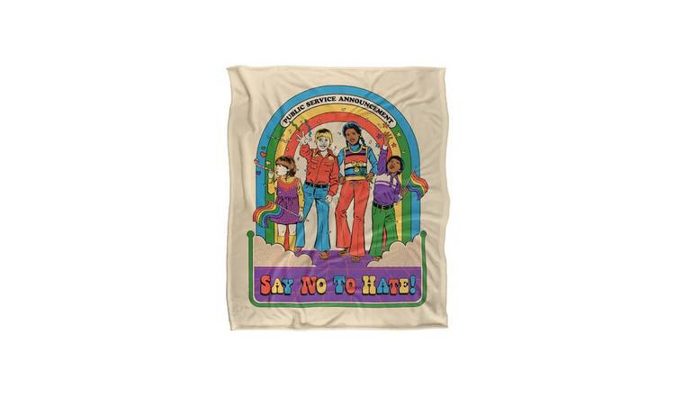 Steven Rhodes Say No To Hate Soft Touch Blanket - 147cm x 91cm