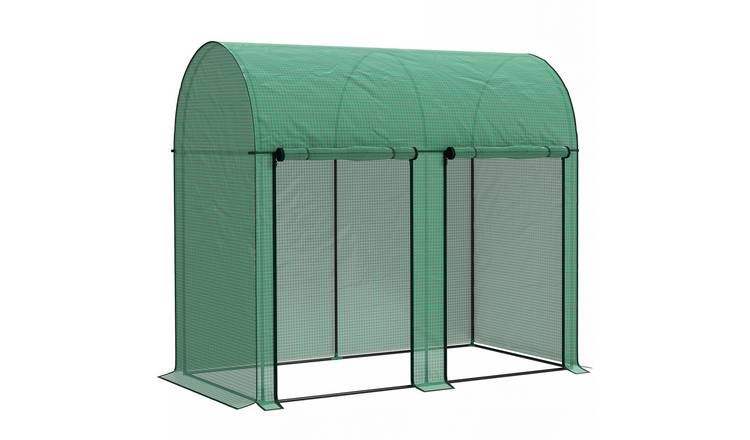 Outsunny Zipped Doors Plastic Cover Greenhouse - Green