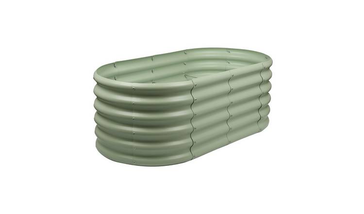 Harbour Housewares Rounded Raised Garden Bed - 120cm x 60cm x 45cm - Green
