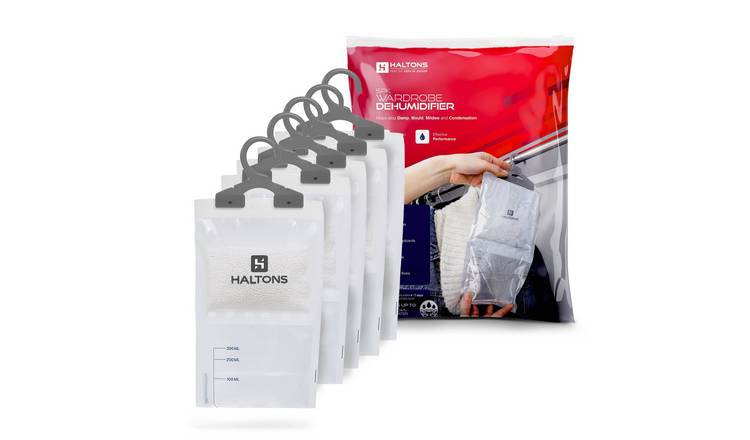 Haltons White 210g Hanging Dehumidifier Moisture Absorbers - Pack of 5