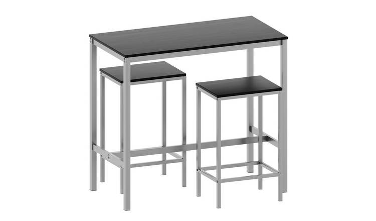 Vida Designs Roslyn 2 Seater Bar Table Set - Black
