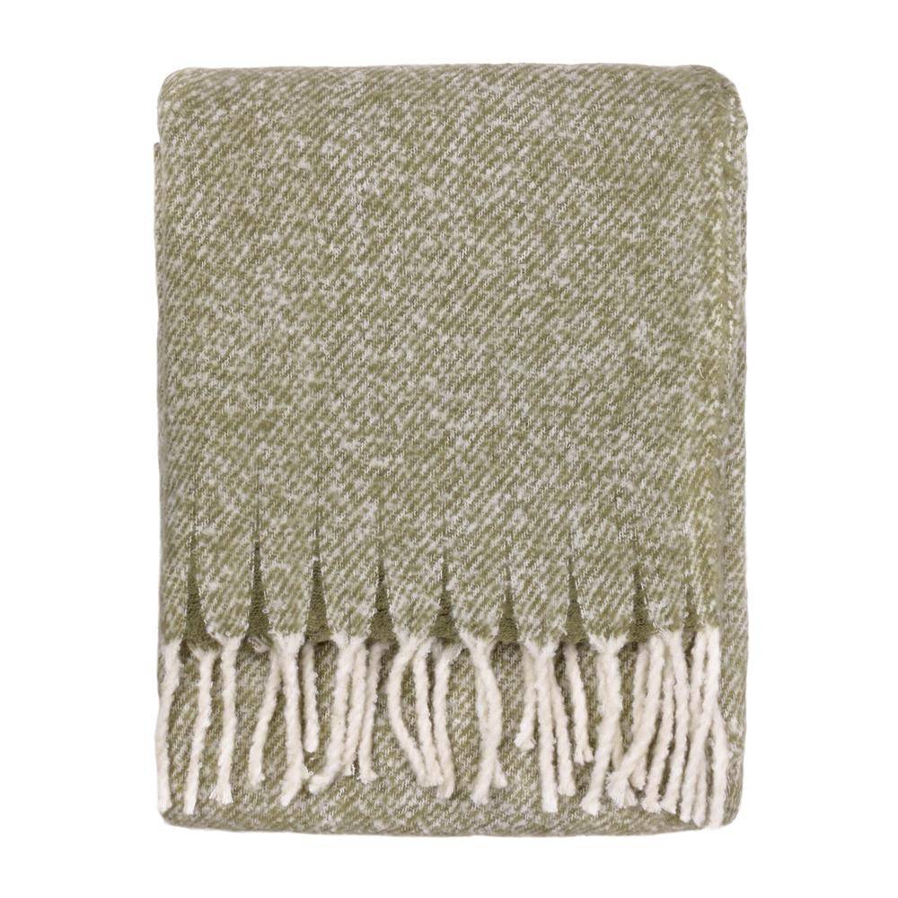 Wylder Isla Woven Tassel Green Throw - 130cm x 180cm - Image 1