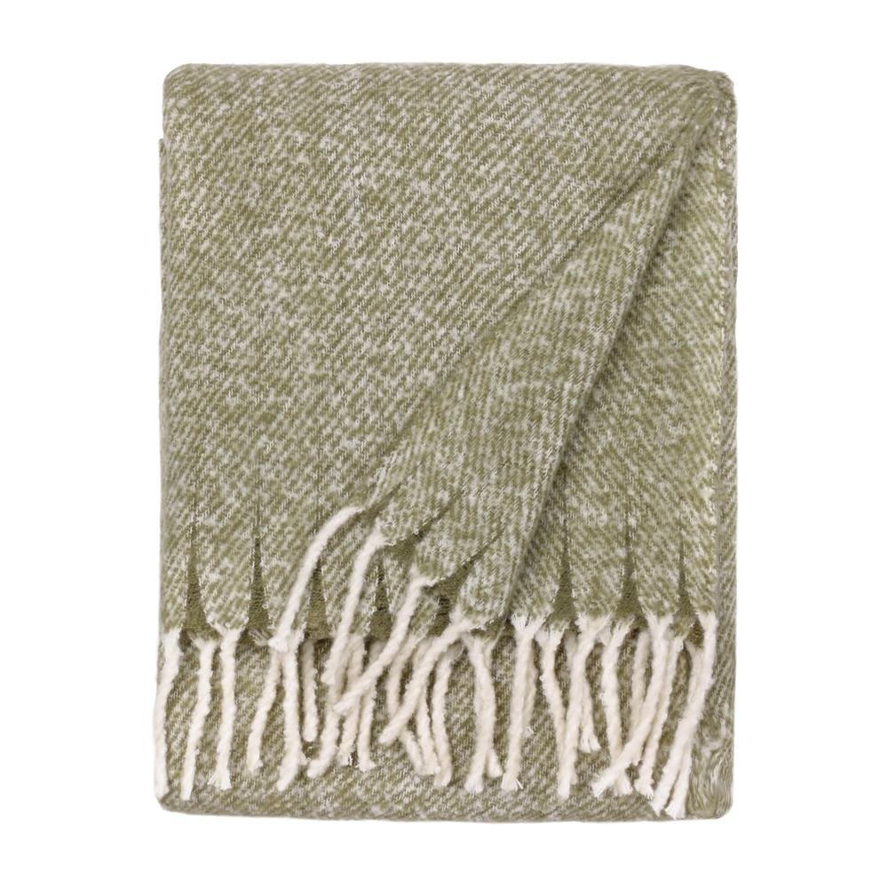Wylder Isla Woven Tassel Green Throw - 130cm x 180cm - Image 2