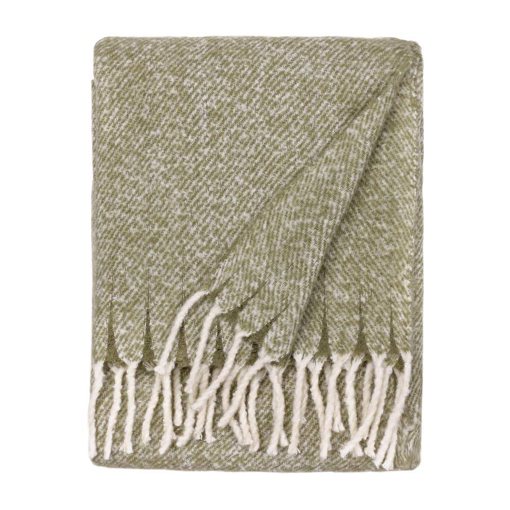 Wylder Isla Woven Tassel Green Throw - 130cm x 180cm - Image 2