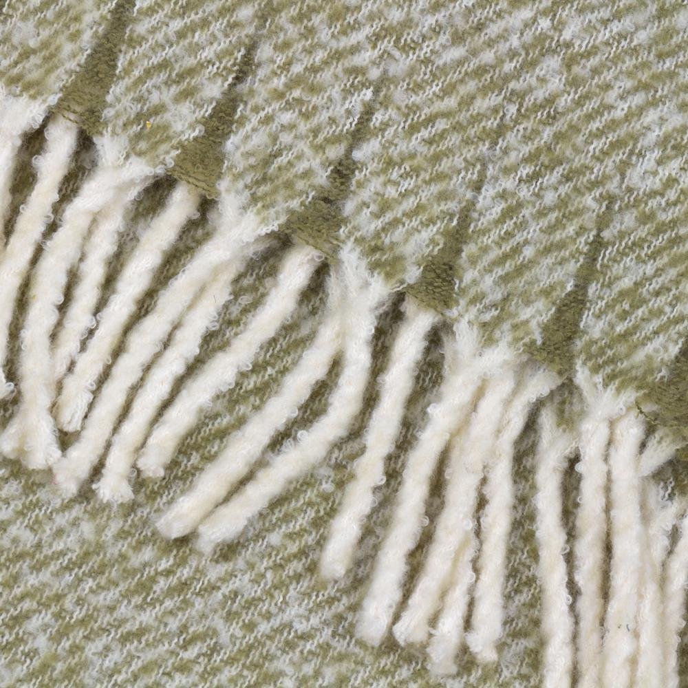 Wylder Isla Woven Tassel Green Throw - 130cm x 180cm - Image 3