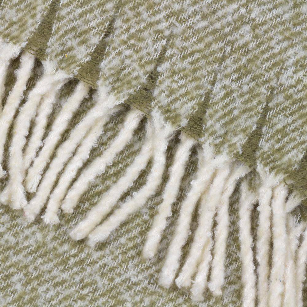 Wylder Isla Woven Tassel Green Throw - 130cm x 180cm - Image 3