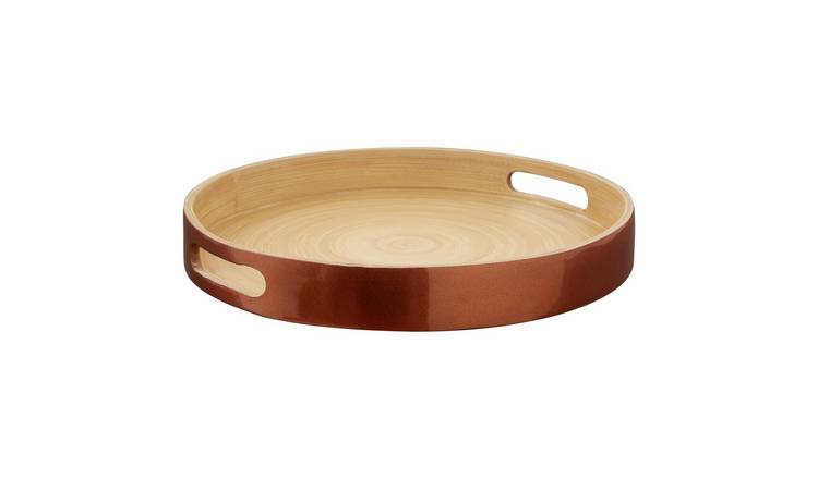 Orsina Kyoto Small Round Serving Tray – Rose Gold