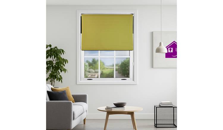 Furnished Green Blackout Roller Blind - 80 x 210cm