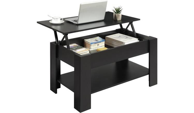 Home Treats Lift Up Coffee Table  - Black