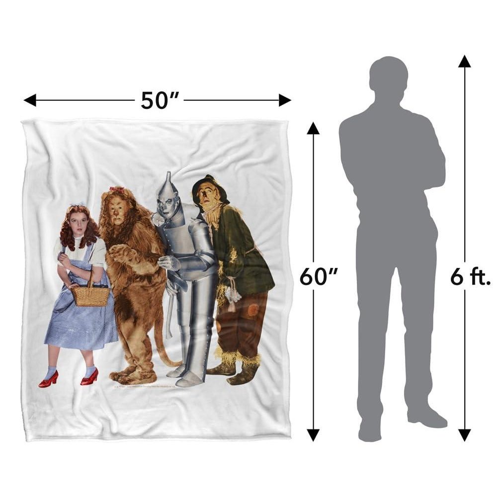 The Wizard Of Oz Frightened Foursome Blanket - 147cm x 91cm - Image 4