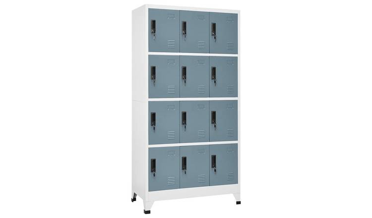 Walplus Steel Locker Cabinet - Grey - 90 x 45 x 180 cm