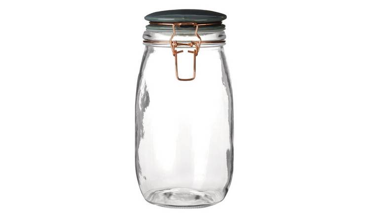 Orsina Luca Retro Glass Jar 1500ml – Pastel Grey