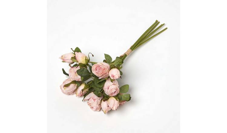 Homescapes Silk Artificial Flowers Bouquet - Pink