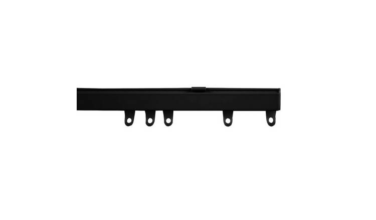 New Edge Blinds Black Fineline Aluminium Curtain Track - 460cm