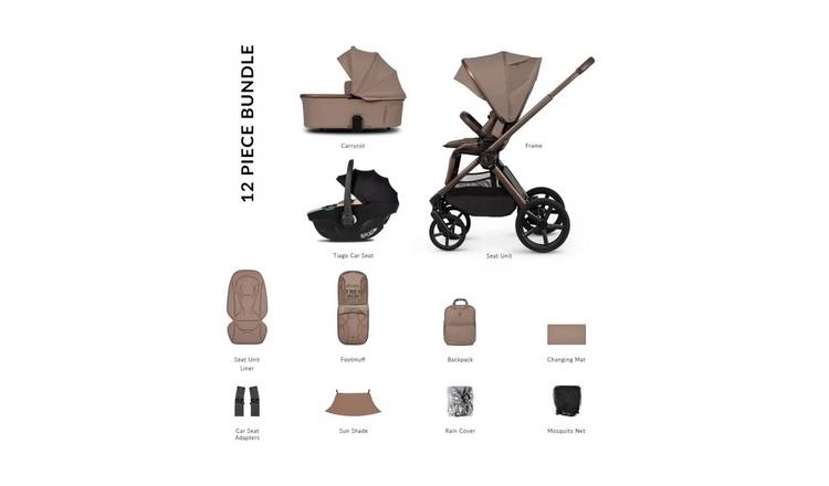 Venicci Upline 3 3-in-1 Travel System - Beige/Sand