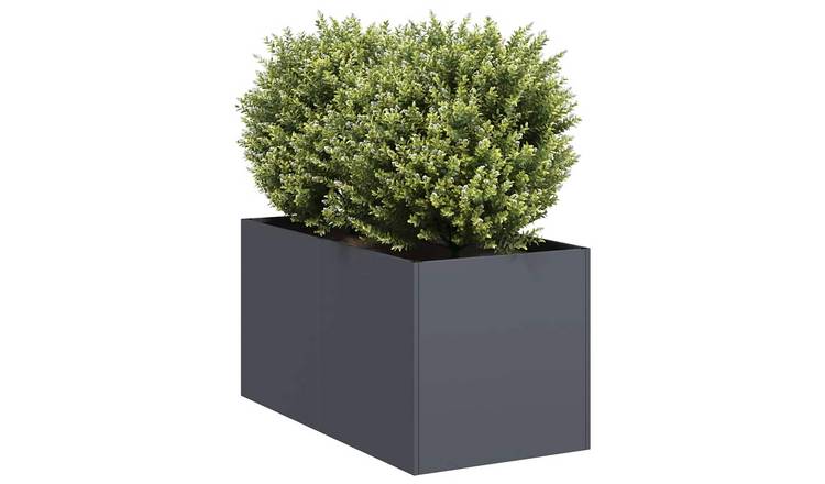Walplus Steel Garden Planter - Anthracite - 40 x 80 x 40 cm
